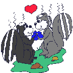 Gif animé amour putois